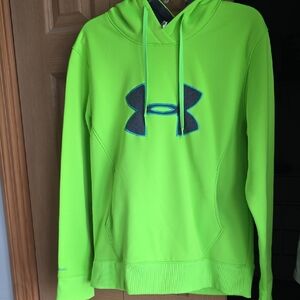Under Armour Bright Lime Green Hoodie with Contrast Logo